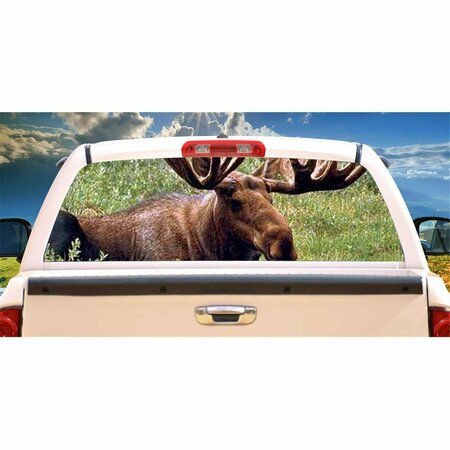 ENTRETENIMIENTO Moose1 Rear Window Graphic Suv View Thru Vinyl Back Truck Decal Moose EN3253417